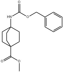 4-CBZ-氨基-二环【2,2,2】辛烷-1羧酸甲酯 结构式