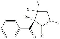 (R,S)-1-Methyl-3-nicotinoylpyrrolidone-d3 结构式
