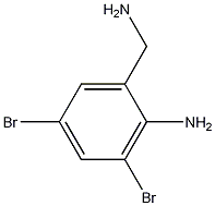 2-氨基-3,5-二溴苯甲胺 结构式