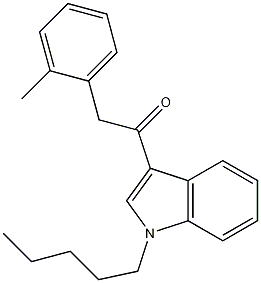 1-戊基-3-(2-甲基苯乙酰基)吲哚 结构式