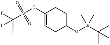 4-(叔丁基二甲基甲硅烷氧基)环己-1-烯基三氟甲磺酸酯 结构式