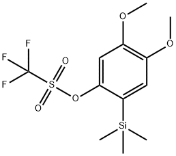 4,5-二甲氧基-2-(三甲基硅基)苯基三氟甲磺酸酯 结构式
