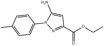 5-氨基-1-(4-甲基苯基)-1H-吡唑-3-甲酸乙酯 结构式