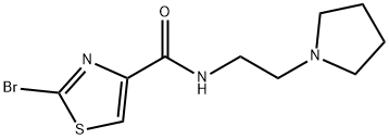 2-溴-N-(2-(吡咯烷-1-基)乙基)噻唑-4-甲酰胺 结构式