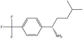 (S)-4-甲基-1-(4-(三氟甲基)苯基)戊烷-1-胺 结构式