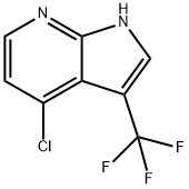 4-氯-3-(三氟甲基)-1H-吡咯并[2,3-B]吡啶 结构式