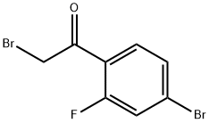 2-溴-1-(4-溴-2-氟苯基)乙酮 结构式