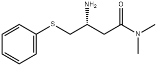 (R)-3-氨基-N,N-二甲基-4-(苯硫基)丁酰胺 结构式