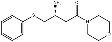 3-氨基-1-吗啉基-4-苯硫基-1-丁酮 结构式