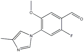 Benzaldehyde, 2-fluoro-5-methoxy-4-(4-methyl-1H-imidazol-1-yl)- 结构式