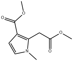2-乙酸甲酯-1-甲基吡咯-3-甲酸甲酯 结构式