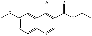 4-溴-6-甲氧基喹啉-3-甲酸乙酯 结构式