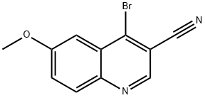 4-溴-6-甲氧基喹啉-3-甲腈 结构式