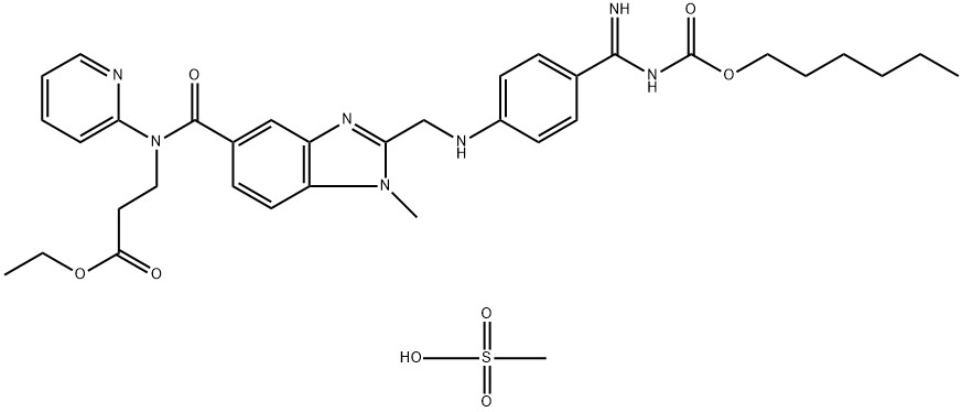 达比加群酯甲磺酸盐 结构式