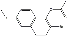 2-bromo-6-methoxy-3,4-dihydronaphthalen-1-yl acetate 结构式