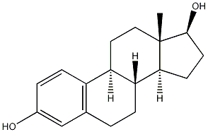 3,17-beta-Dihydroxyestra-1,3,5(10)-triene 结构式