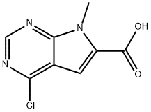 4-氯-7-甲基-7H-吡咯并[2,3-D]嘧啶-6-羧酸 结构式