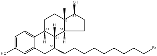 (7A,17B)- 7-(9-溴壬基)雌甾-1,3,5(10)-三烯-3,17-二醇 结构式