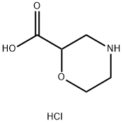 2-吗啉羧酸盐酸盐 结构式