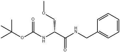 (R)-2-叔丁氧羰基氨基-N-苄基-3-甲氧基丙酰胺 结构式