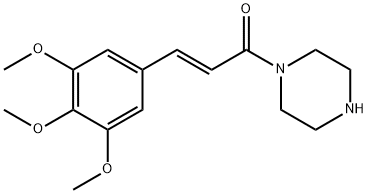 1-(3,4,5-三甲氧基肉桂酰基)哌嗪 结构式