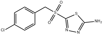 5-(4-chlorobenzylsulfonyl)-1,3,4-thiadiazol-2-amine 结构式