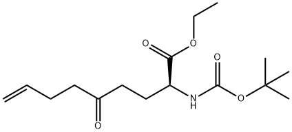 (2S)-2-[[(叔丁氧基)羰基]氨基]-5-氧代-8-壬烯酸乙酯 结构式