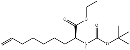 (2S)-2-[[(叔丁氧基)羰基]氨基]-8-壬烯酸乙酯 结构式