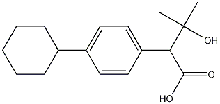 Butyric acid, 2-(p-cyclohexylphenyl)-3-hydroxy-3-methyl-, (-)- 结构式