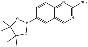 2-氨基喹唑啉-6-硼酸频哪醇酯 结构式