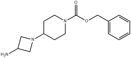 4-(3-氨基-1-氮杂环丁基)-1-哌啶羧酸苯甲酯 结构式