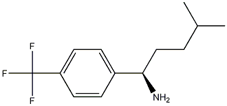 (R)-4-甲基-1-(4-(三氟甲基)苯基)戊烷-1-胺 结构式