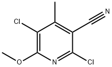 2,5-二氯-6-甲氧基-4-甲基烟腈 结构式