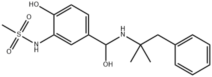Methanesulfonamide, N-[5-[[(1,1-dimethyl-2-phenylethyl)amino]hydroxymethyl]-2-hydroxyphenyl]- 结构式