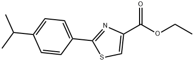 2-[4-异丙基苯基]噻唑-4-甲酸乙酯 结构式