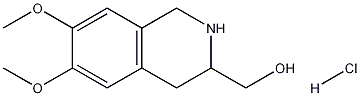 (6,7-二甲氧基-1,2,3,4-四氢-异喹啉-3-基)-甲醇盐酸盐 结构式