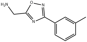 [3-(3-甲基苯基)-1,2,4-恶二唑-5-基]甲胺盐酸盐 结构式