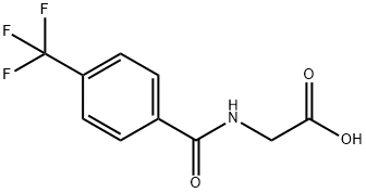 2-{[4-(三氟甲基)苯基]甲酰胺}乙酸 结构式