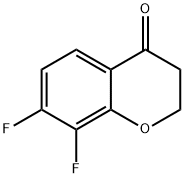 7,8-二氟苯并二氢吡喃-4-酮 结构式