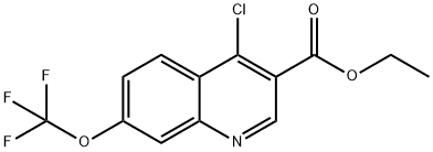 4-氯-7-(三氟甲氧基)喹啉-3-甲酸乙酯 结构式