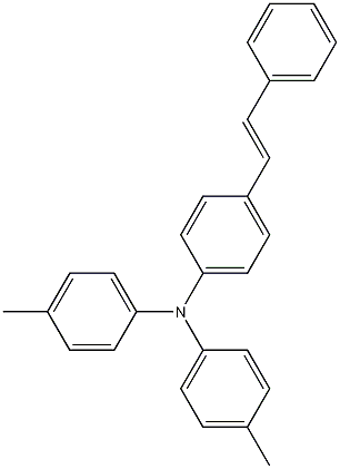 N,N-双(4-甲基苯基)-4-(2-苯乙烯基)苯胺 结构式