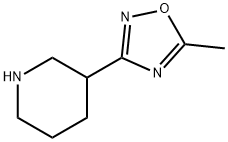 3-(5-甲基-1,2,4-恶二唑-3-基)哌啶 结构式