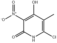 6-Chloro-2,4-dihydroxy-5-methyl-3-nitropyridine 结构式