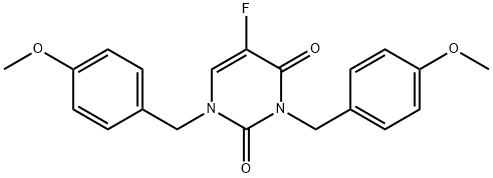 1,3-Bis(4-methoxybenzyl)-5-fluorouracil 结构式