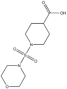 1-(吗啉-4-基磺酰基)哌啶-4-羧酸 结构式