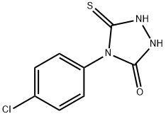 5-巯基-4-对氯苯基-4氢-3-羟基-1,2,4-三唑 结构式