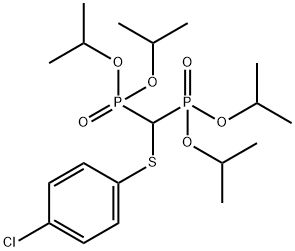 [(4-Chlorophenyl)thiomethylene]biphosphonic Acid, Tetraisopropyl Ester 结构式