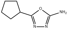 (5-环戊基-1,3,4-恶二唑-2-基)胺 结构式