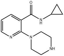N-环丙基-2-(1-哌嗪基)烟碱盐酸盐 结构式