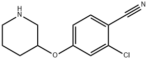 2-氯-4-(-3-哌啶氧基)苯甲腈 结构式